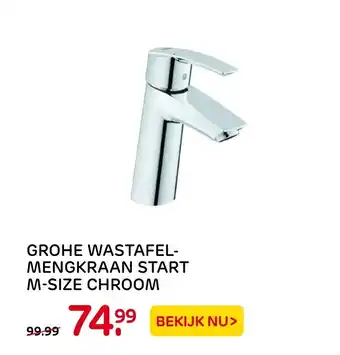 Praxis Grohe Wastafel- Mengkraan Start M-Size Chroom aanbieding