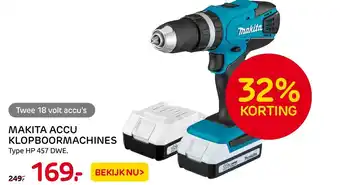 Praxis Makita Accu Klopboormachines aanbieding