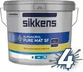 Bol.com Sikkens Alphacryl Pure Mat SF Wit - 10 liter wit- Muurverf - Dekkend - Binnen - Mat aanbieding