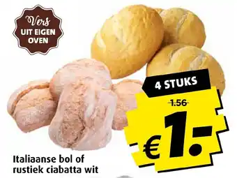 Boni Italiaanse bol of rustiek ciabatta wit aanbieding