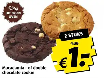 Boni Macadamia- of double chocolate cookie aanbieding