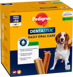 Intratuin Pedigree Dentastix gebitsverzorgende snack medium 1,44 kg 56 stuks aanbieding