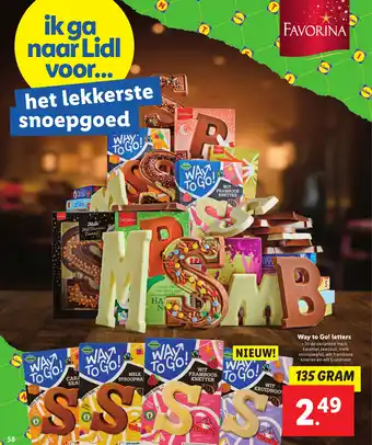 Lidl Way to Go! letters aanbieding