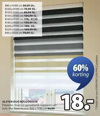 Jysk Alsten duo rolgordijn aanbieding