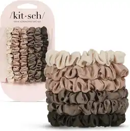 Amazon Kitsch Ultra Petite Satijnen Scrunchies 6st - Eucalyptus aanbieding