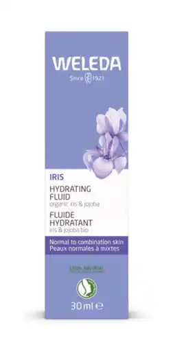 De Online Drogist Weleda Hydrating Fluid Organic Iris & Jojoba aanbieding