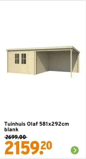 GAMMA Tuinhuis Olaf 581x292cm blank aanbieding