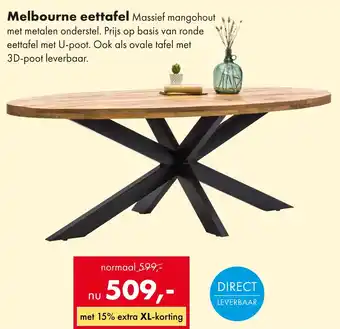 Woonsquare Melbourne eettafel aanbieding