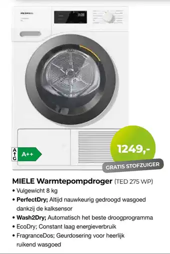 EP Beerepoot Miele Warmtepompdroger aanbieding