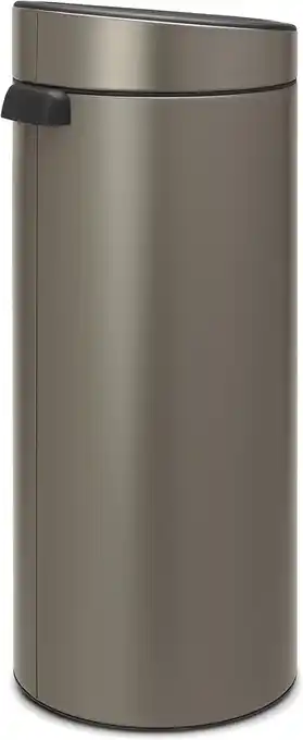 Amazon Brabantia Touch Bin Prullenbak, Kunststof Binnenemmer, Platinum, 30 Liter aanbieding