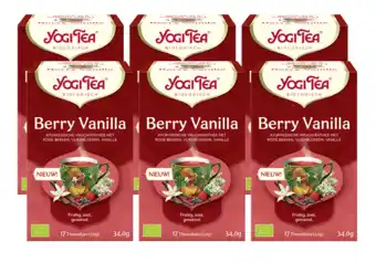 De Online Drogist Yogi Tea Berry Vanilla Thee Voordeelverpakking aanbieding