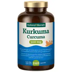 Holland & Barrett Holland & Barrett Kurkuma 500mg - 240 capsules aanbieding