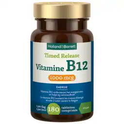 Holland & Barrett Holland & Barrett Timed Release Vitamine B12 1000mcg - 180 tabletten aanbieding