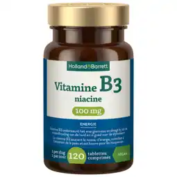 Holland & Barrett Holland & Barrett Vitamine B3 Niacine 100mg - 120 tabletten aanbieding