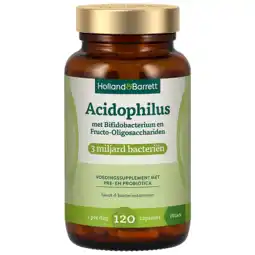 Holland & Barrett Holland & Barrett Probiotica Acidophilus Bifidus met Fructo-Oligosacchariden 3mld - 120 capsules aanbieding