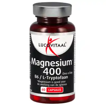 Holland & Barrett Lucovitaal Magnesium 400mg B6 / L-Tryptofaan - 60 capsules aanbieding