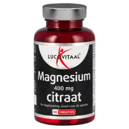 Holland & Barrett Lucovitaal Magnesium Citraat 400mg - 60 tabletten aanbieding