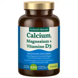 Holland & Barrett Holland & Barrett Calcium, Magnesium + Vitamine D3 - 120 tabletten aanbieding