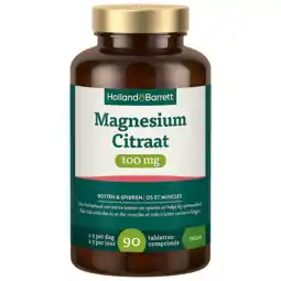 Holland & Barrett Holland & Barrett Magnesium Citraat 100mg - 90 tabletten aanbieding