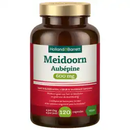 Holland & Barrett Holland & Barrett Meidoorn 600mg - 120 capsules aanbieding