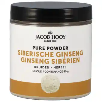 Holland & Barrett Jacob Hooy Siberische Ginseng Poeder - 80g aanbieding