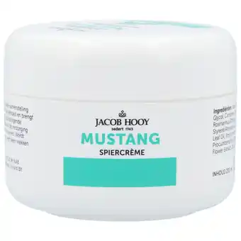 Holland & Barrett Jacob Hooy Mustang Spiercrème - 200ml aanbieding