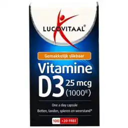 Holland & Barrett Lucovitaal Vitamine D3 25mcg - 120 capsules aanbieding