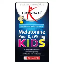 Holland & Barrett Lucovitaal Melatonine Puur Kids, 0.299mg (30 Zuigtabletten) aanbieding