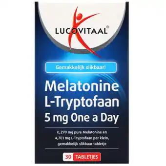 Holland & Barrett Lucovitaal Melatonine L-Tryptofaan (30 Tabletten) aanbieding