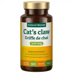 Holland & Barrett Holland & Barrett Cat's Claw 300 mg - 90 capsules aanbieding