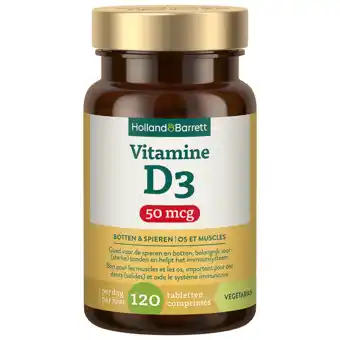 Holland & Barrett Holland & Barrett Vitamine D3 50mcg - 120 tabletten aanbieding