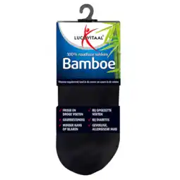 Holland & Barrett Lucovitaal Bamboe Enkelsokken Zwart 43-46 aanbieding
