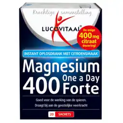 Holland & Barrett Lucovitaal Magnesium Forte, 400mg (20 Sachets) aanbieding