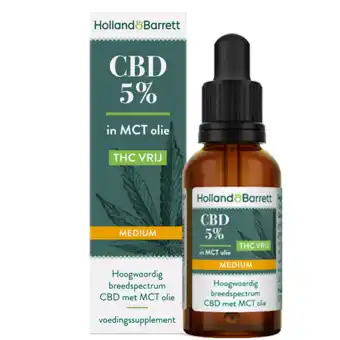 Holland & Barrett Holland & Barrett CBD Olie Medium 5% (30ml) aanbieding