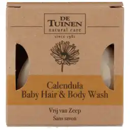 Holland & Barrett De Tuinen Calendula Baby Hair & Body Wash Solid Bar - 70g aanbieding