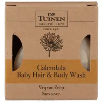 Holland & Barrett De Tuinen Calendula Baby Hair & Body Wash Solid Bar - 70g aanbieding