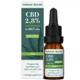Holland & Barrett Holland & Barrett CBD Olie Mild 2,8% (10ml) aanbieding