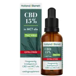Holland & Barrett Holland & Barrett CBD Olie Extra Sterk 15% (30ml) aanbieding