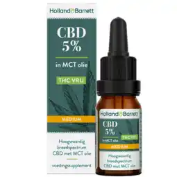 Holland & Barrett Holland & Barrett CBD Olie Medium 5% (10ml) aanbieding