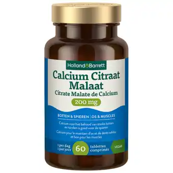 Holland & Barrett Holland & Barrett Calcium Citraat Malaat 200 mg - 60 Tabletten aanbieding