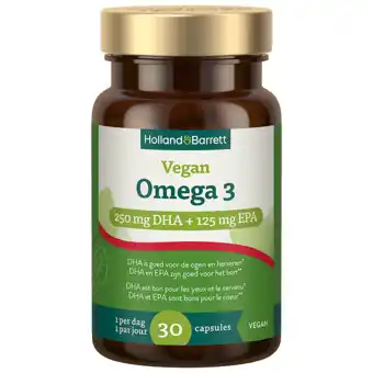 Holland & Barrett Holland & Barrett Vegan Omega-3 met DHA en EPA - 30 capsules aanbieding