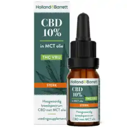 Holland & Barrett Holland & Barrett CBD Olie Sterk 10% (10ml) aanbieding