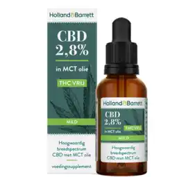 Holland & Barrett Holland & Barrett CBD Olie Mild 2,8% (30ml) aanbieding
