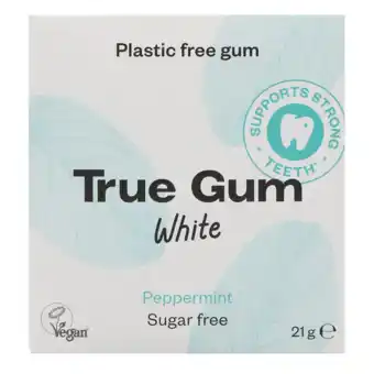 Holland & Barrett True Gum White Peppermint Kauwgom - 21g aanbieding