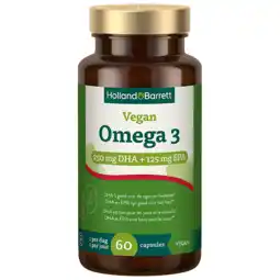 Holland & Barrett Holland & Barrett Vegan Omega-3 met DHA en EPA - 60 capsules aanbieding