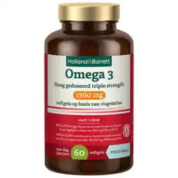 Holland & Barrett Holland & Barrett Omega 3 1360mg - 60 softgels aanbieding