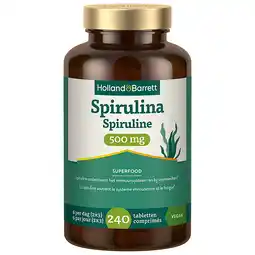 Holland & Barrett Holland & Barrett Spirulina 500mg - 240 tabletten aanbieding