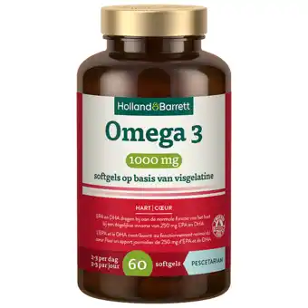 Holland & Barrett Holland & Barrett Omega-3 1000mg - 60 softgels aanbieding