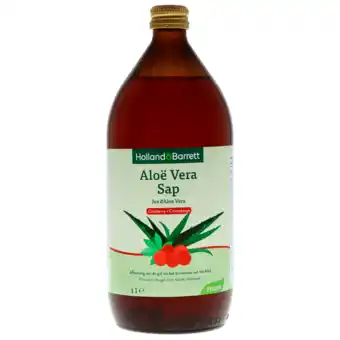 Holland & Barrett Holland & Barrett Aloë Vera Sap Cranberry - 1L aanbieding