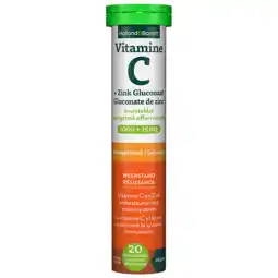 Holland & Barrett Holland & Barrett Vitamine C + Zink Gluconaat 1000 + 15 mg Sinaasappelsmaak - 20 Bruistabletten aanbieding